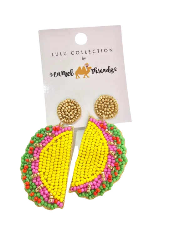 Beaded Taco Earrings