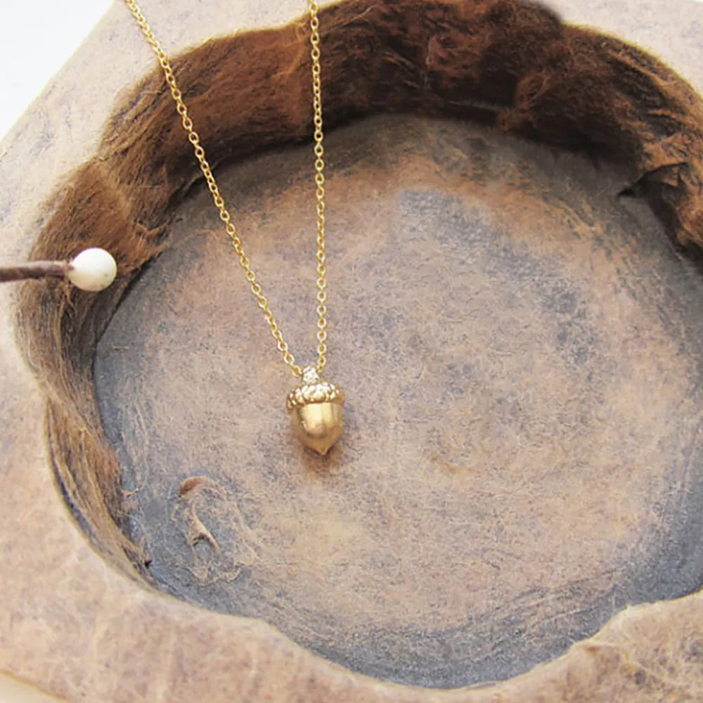 Beautiful Cute Acorn Necklaces Pendants Plants Fashion Charm Jewelry