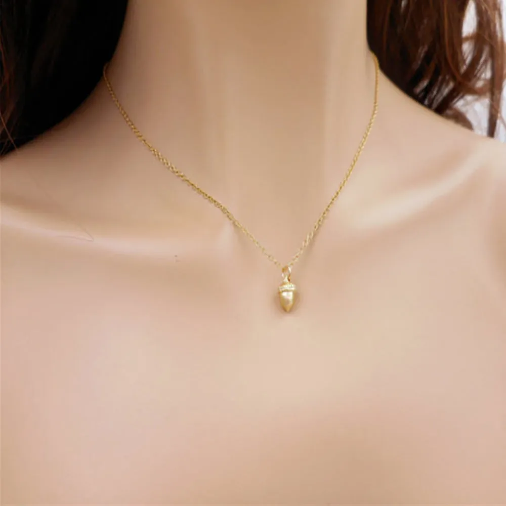 Beautiful Cute Acorn Necklaces Pendants Plants Fashion Charm Jewelry