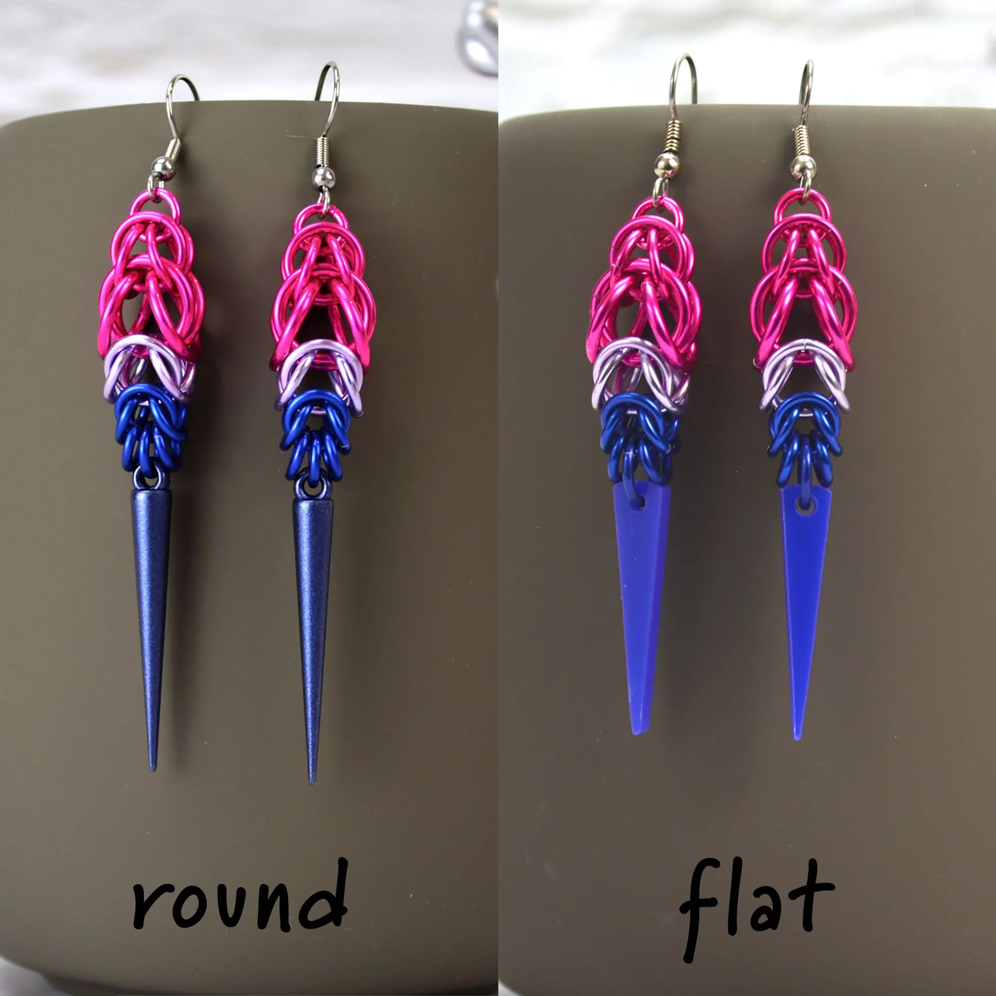 Bisexual Pride - Spike Earrings