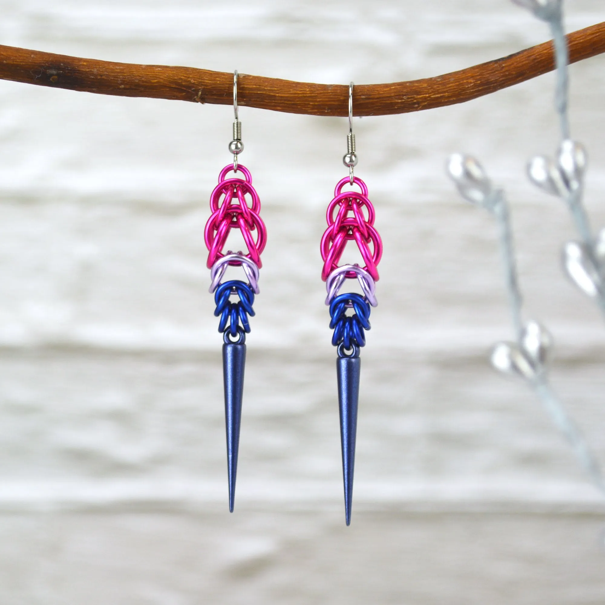 Bisexual Pride - Spike Earrings