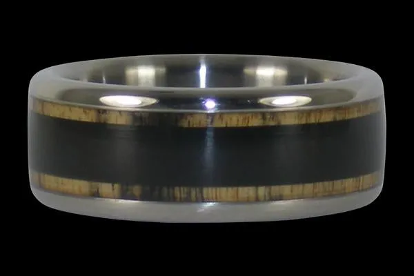 Black Ebony Titanium Ring Band