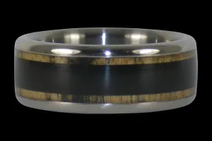 Black Ebony Titanium Ring Band