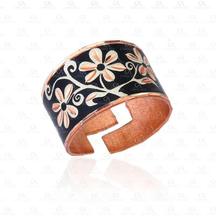 Black Flower Jewelry Rings