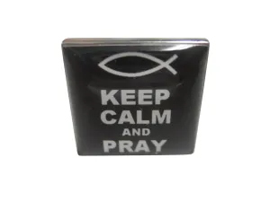 Black Keep Calm and Pray Adjustable Size Fashion Ring