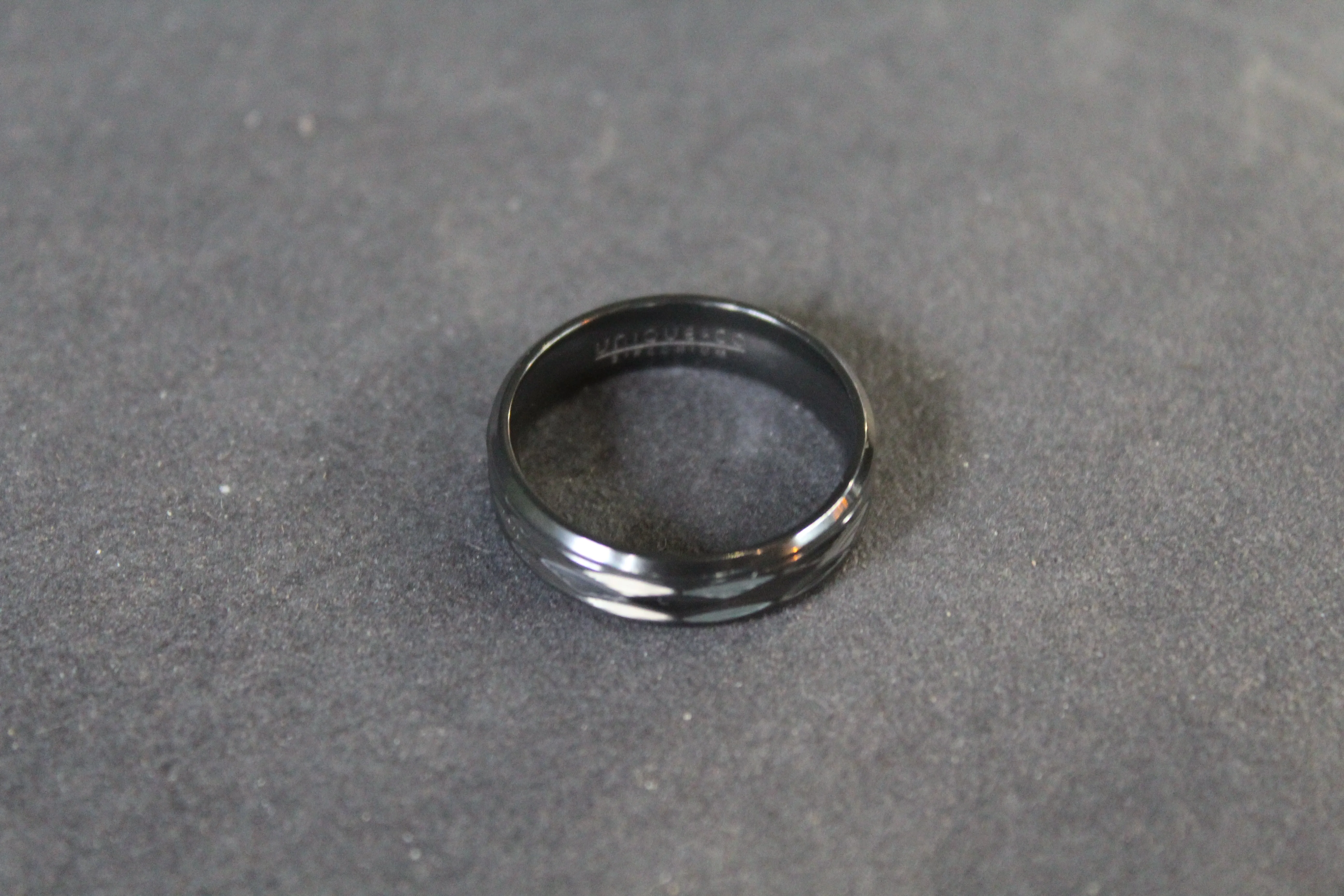 Black Zirconium Ruched Ring