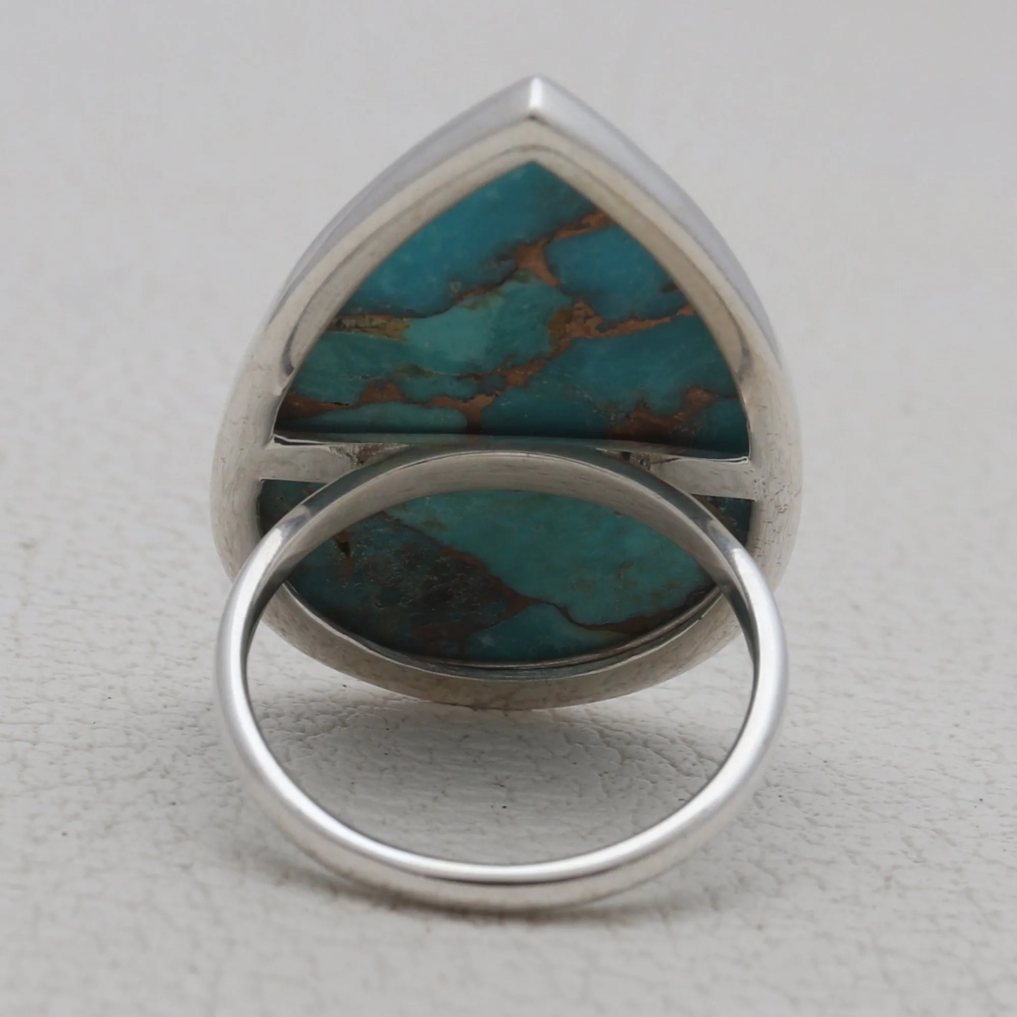 Blue Copper Turquise Silver Rings