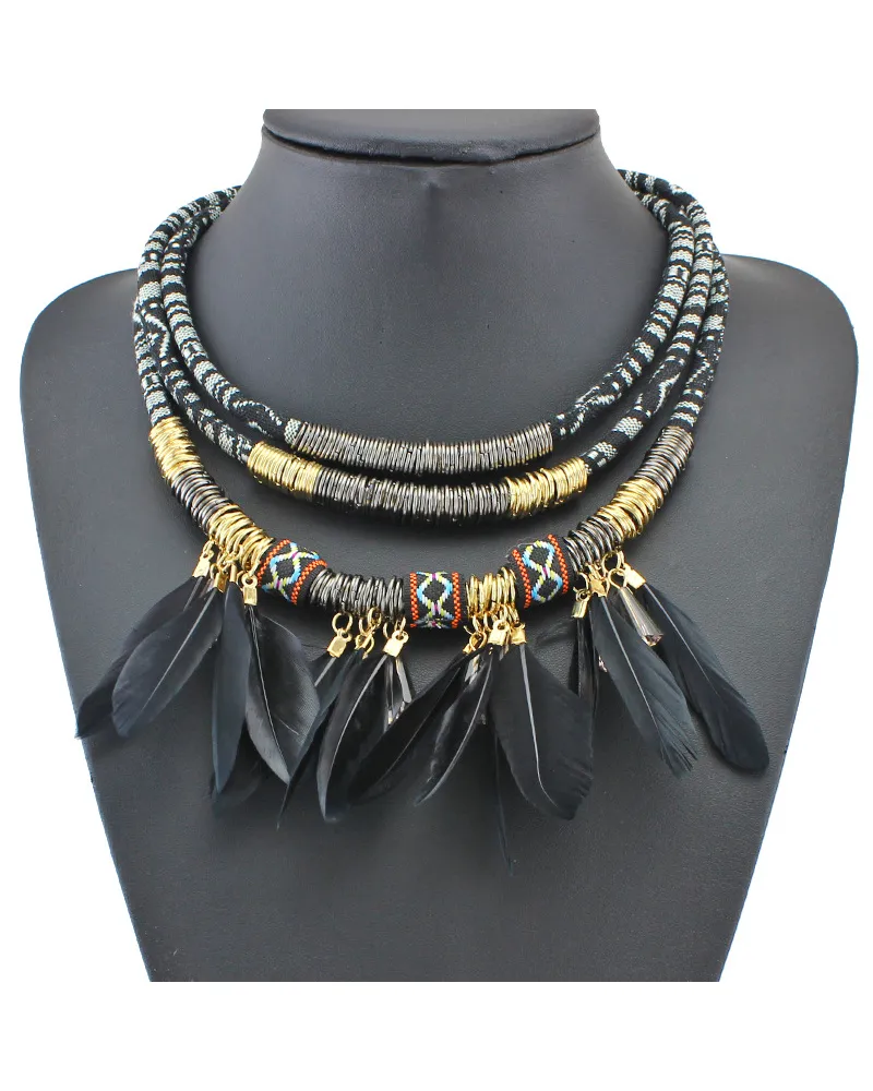 Bohemian feather necklace