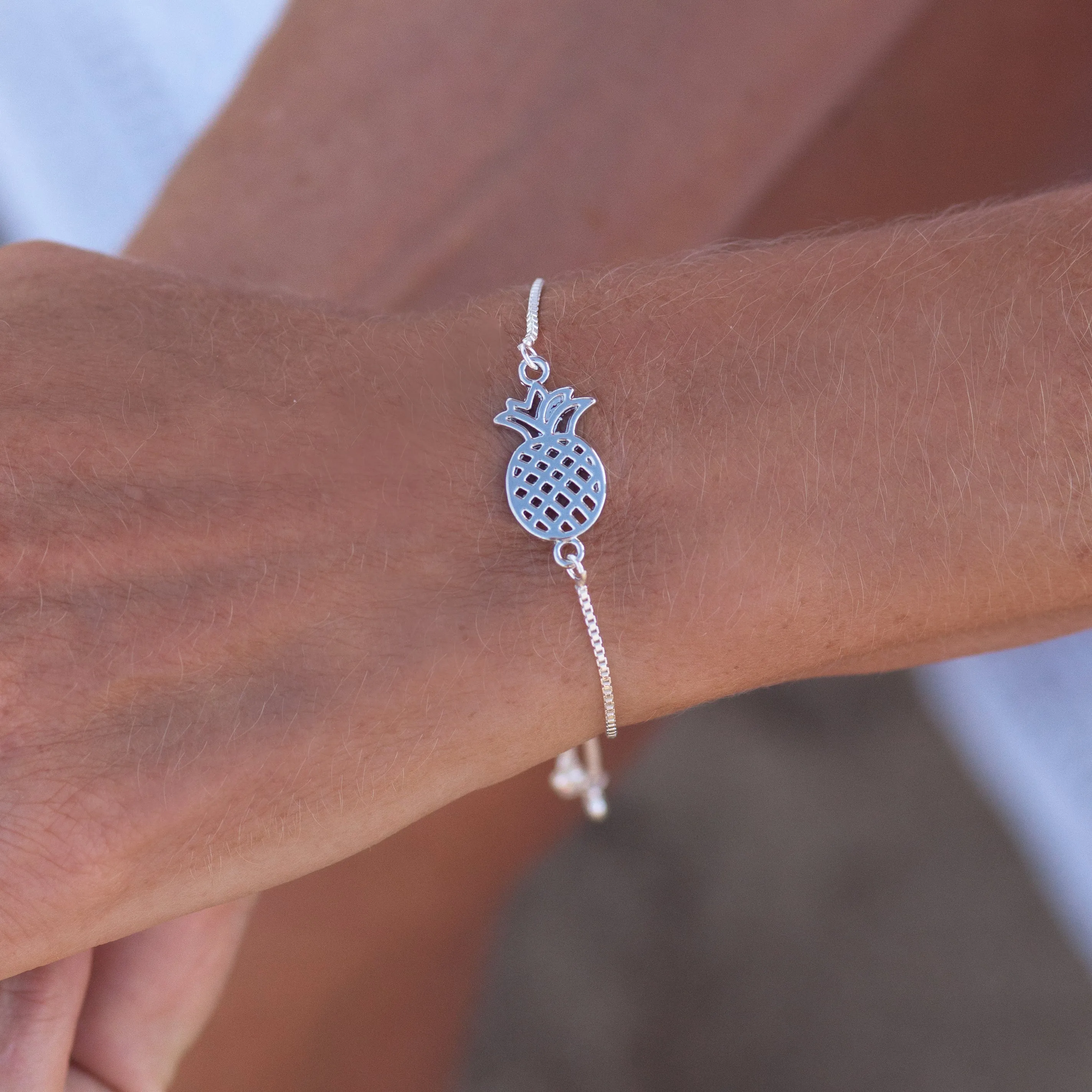 Bracelet Silver Plated with Pineapple