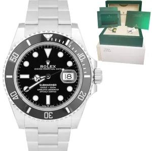 BRAND NEW APR. 2022 Rolex Submariner 41 Date Steel Black Ceramic Watch 126610 LN