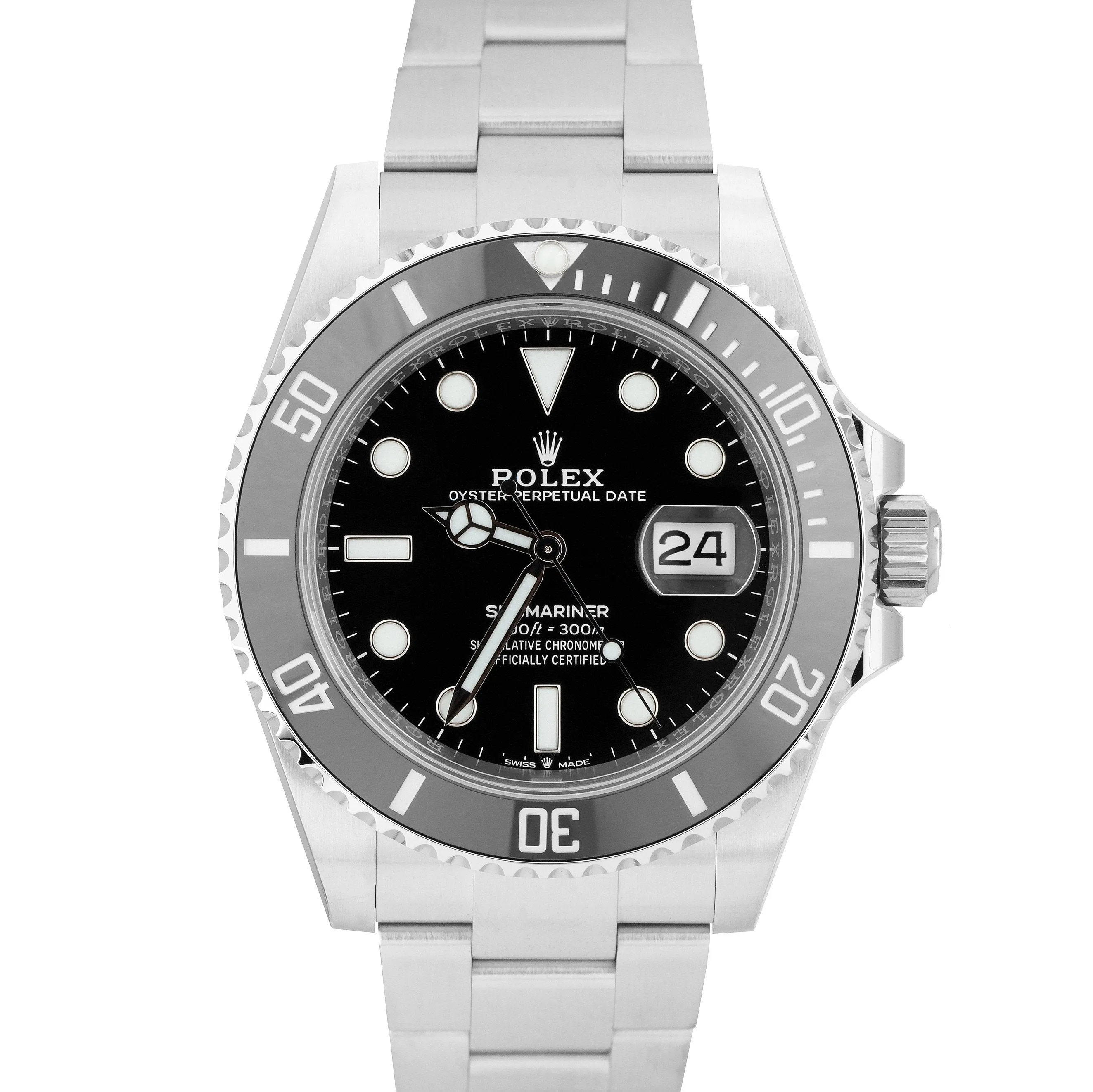BRAND NEW DEC. 2021 Rolex Submariner 41 Date Steel Black Ceramic Watch 126610 LN