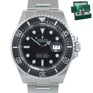 BRAND NEW DECEMBER 2020 PAPERS Rolex Red Sea-Dweller 43mm 126600 Steel Watch