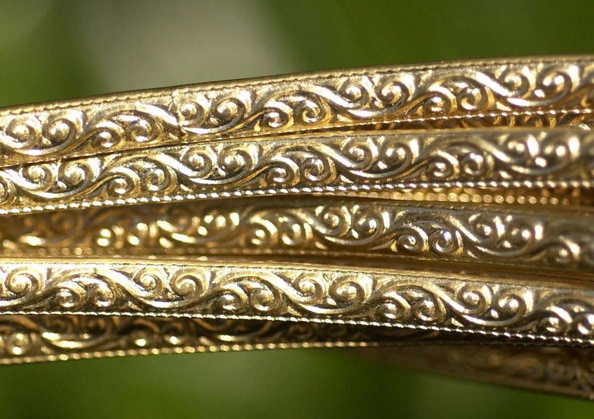 Bronze Ring Stock Shank 4.5mm Sm Flourish Textured Metal Wire - Rings Bracelets Pendants Metalwork