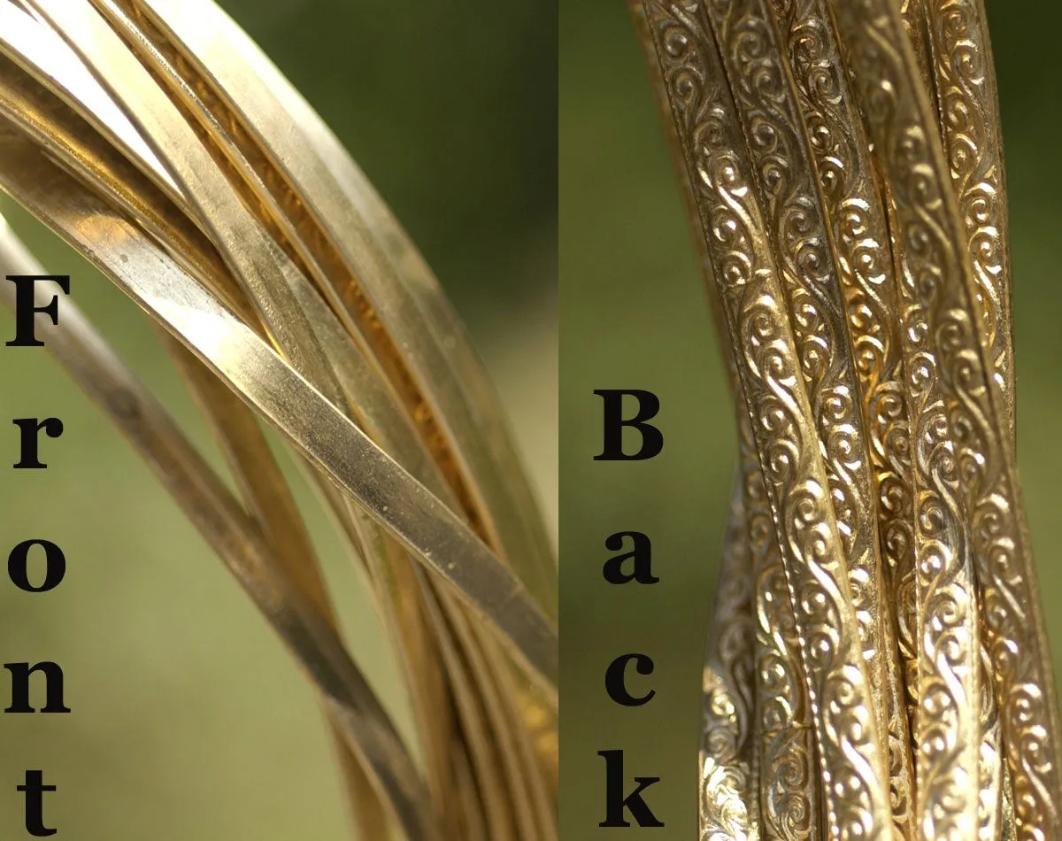 Bronze Ring Stock Shank 4.5mm Sm Flourish Textured Metal Wire - Rings Bracelets Pendants Metalwork