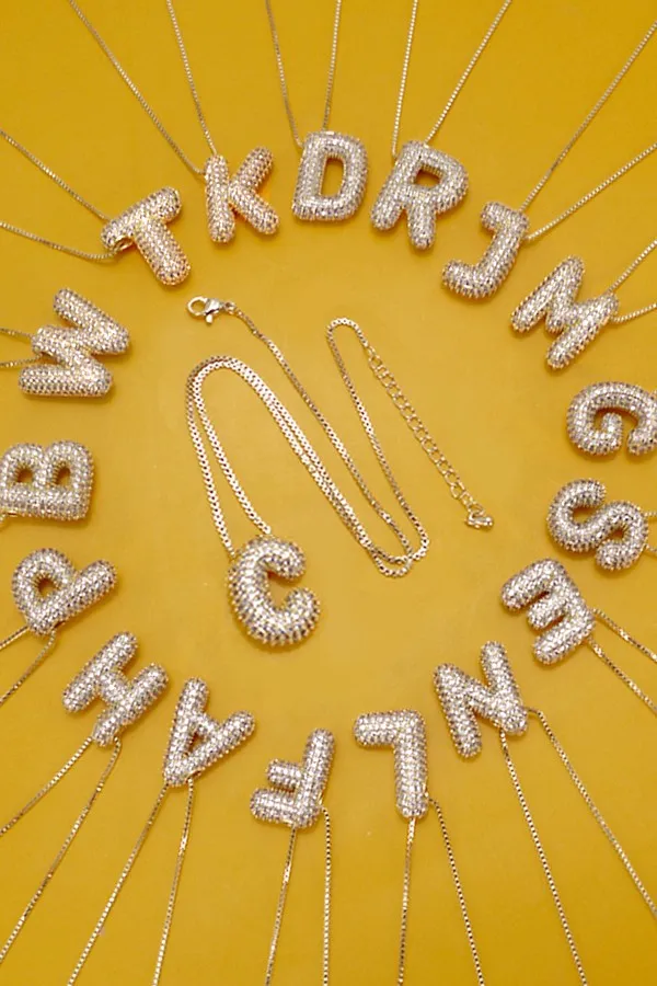 Bubble Initial Necklace