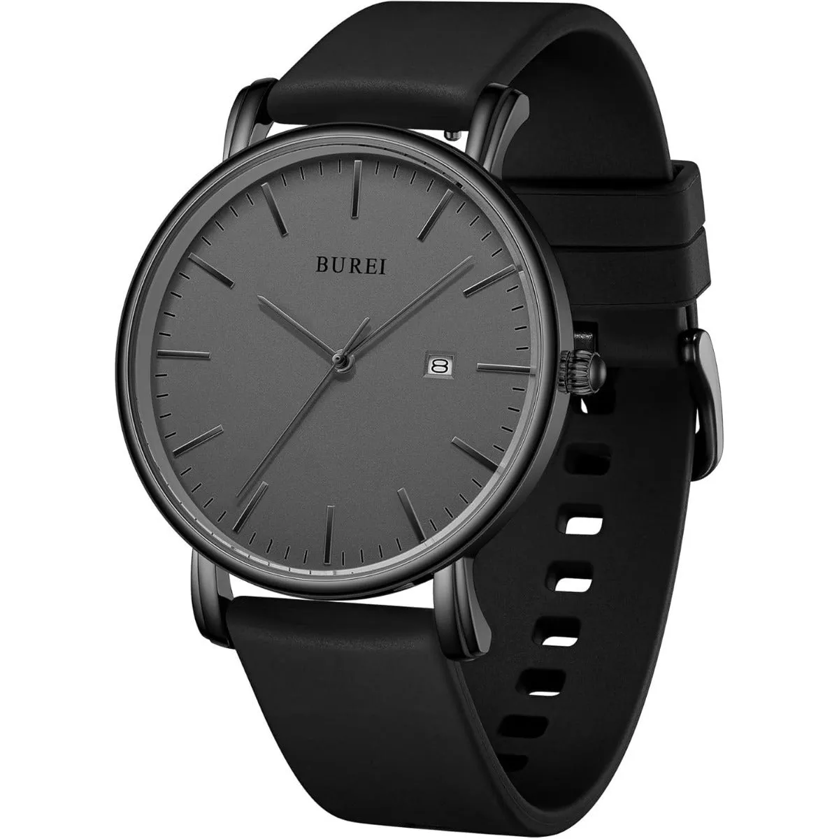 BUREI Men Watches Fashion Minimalist Analog Calendar Quartz Waterproof Watches for Men Women Student.