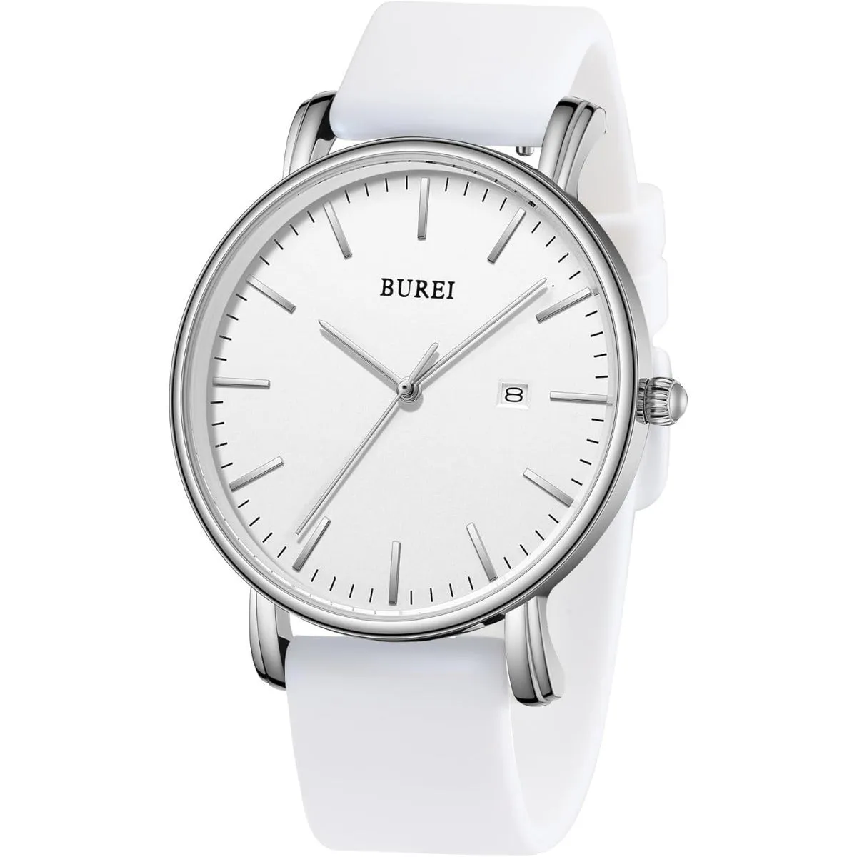 BUREI Men Watches Fashion Minimalist Analog Calendar Quartz Waterproof Watches for Men Women Student.