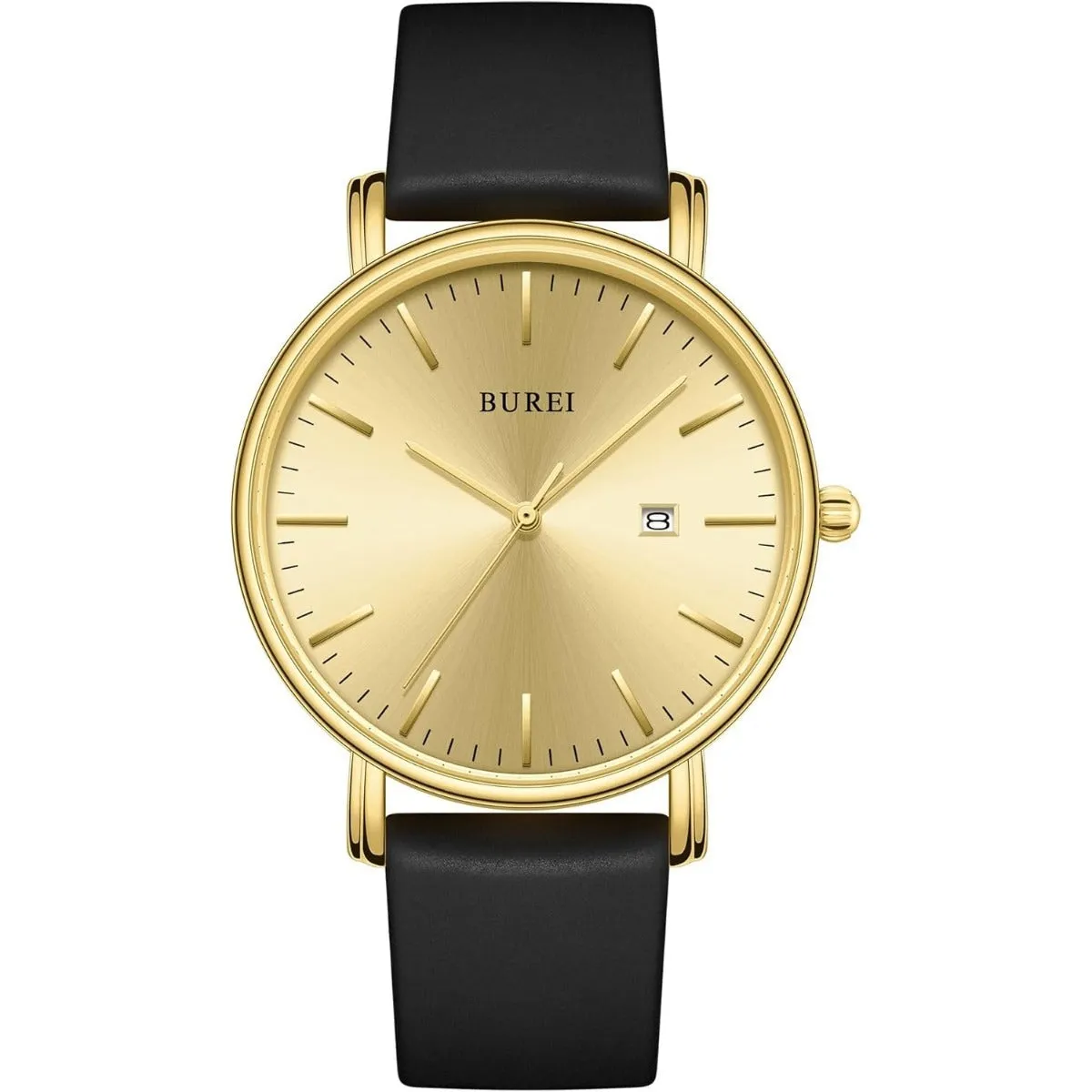 BUREI Men Watches Fashion Minimalist Analog Calendar Quartz Waterproof Watches for Men Women Student.