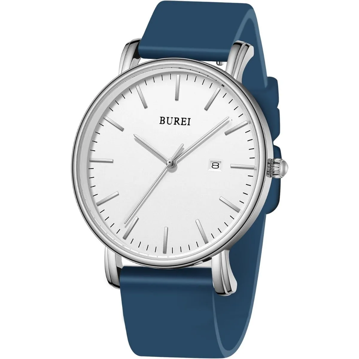 BUREI Men Watches Fashion Minimalist Analog Calendar Quartz Waterproof Watches for Men Women Student.