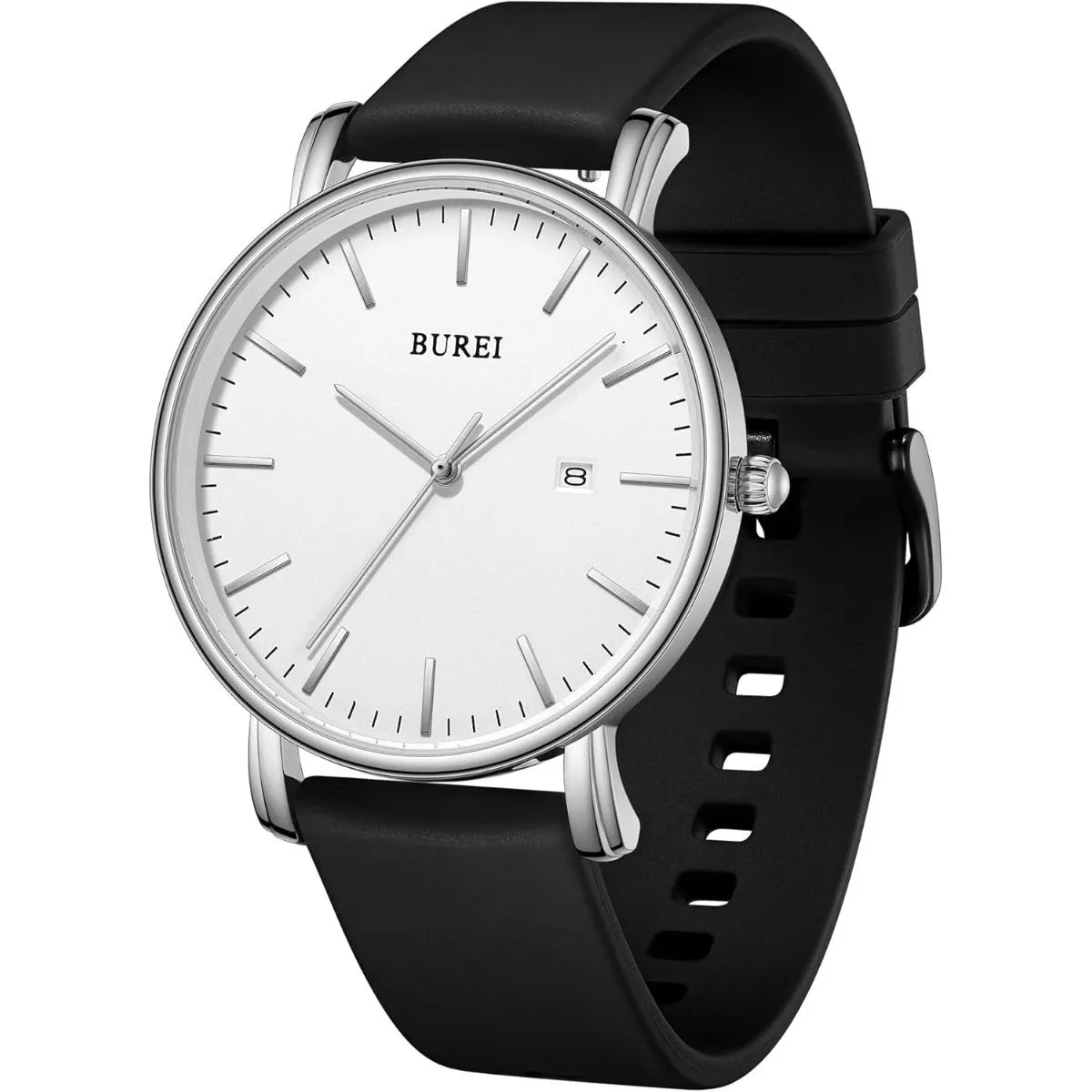 BUREI Men Watches Fashion Minimalist Analog Calendar Quartz Waterproof Watches for Men Women Student.