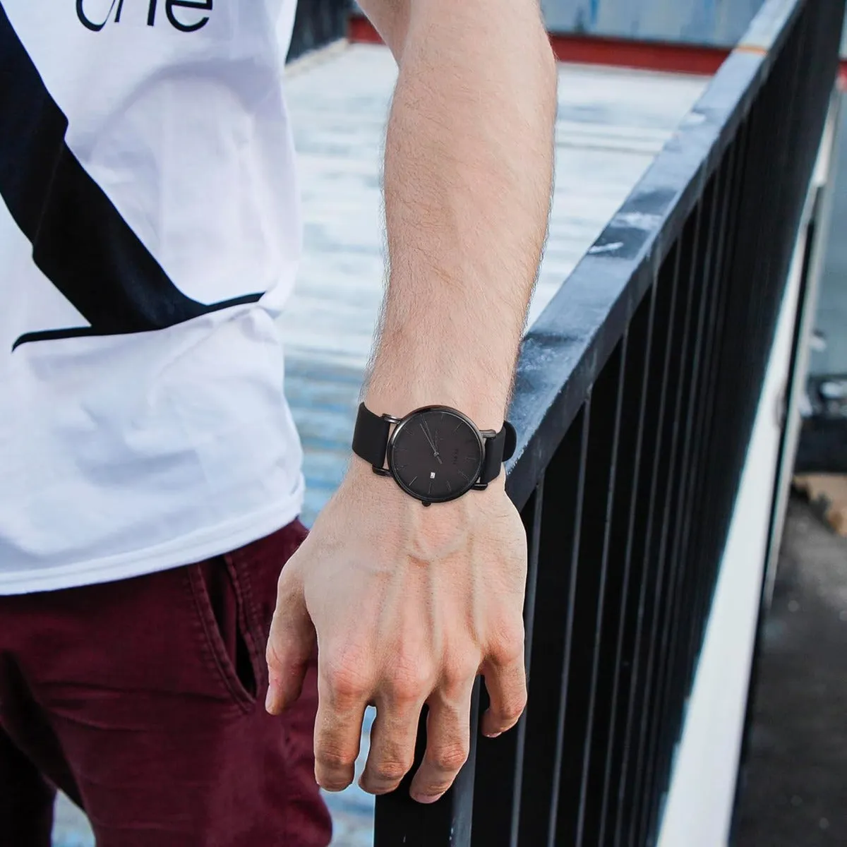 BUREI Men Watches Fashion Minimalist Analog Calendar Quartz Waterproof Watches for Men Women Student.