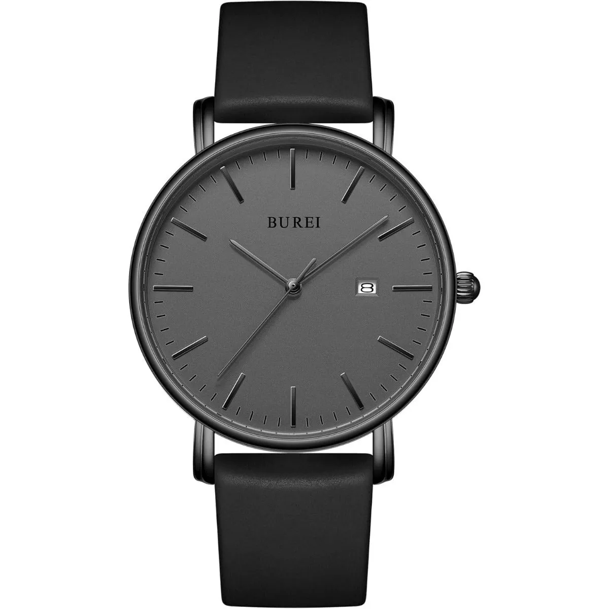 BUREI Men Watches Fashion Minimalist Analog Calendar Quartz Waterproof Watches for Men Women Student.