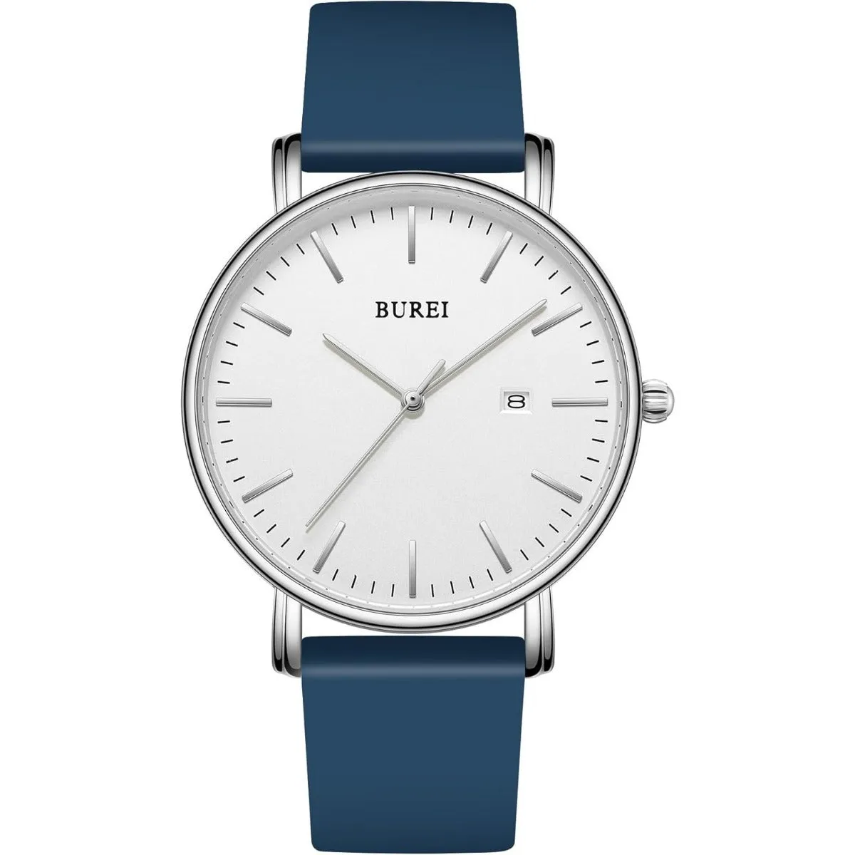BUREI Men Watches Fashion Minimalist Analog Calendar Quartz Waterproof Watches for Men Women Student.