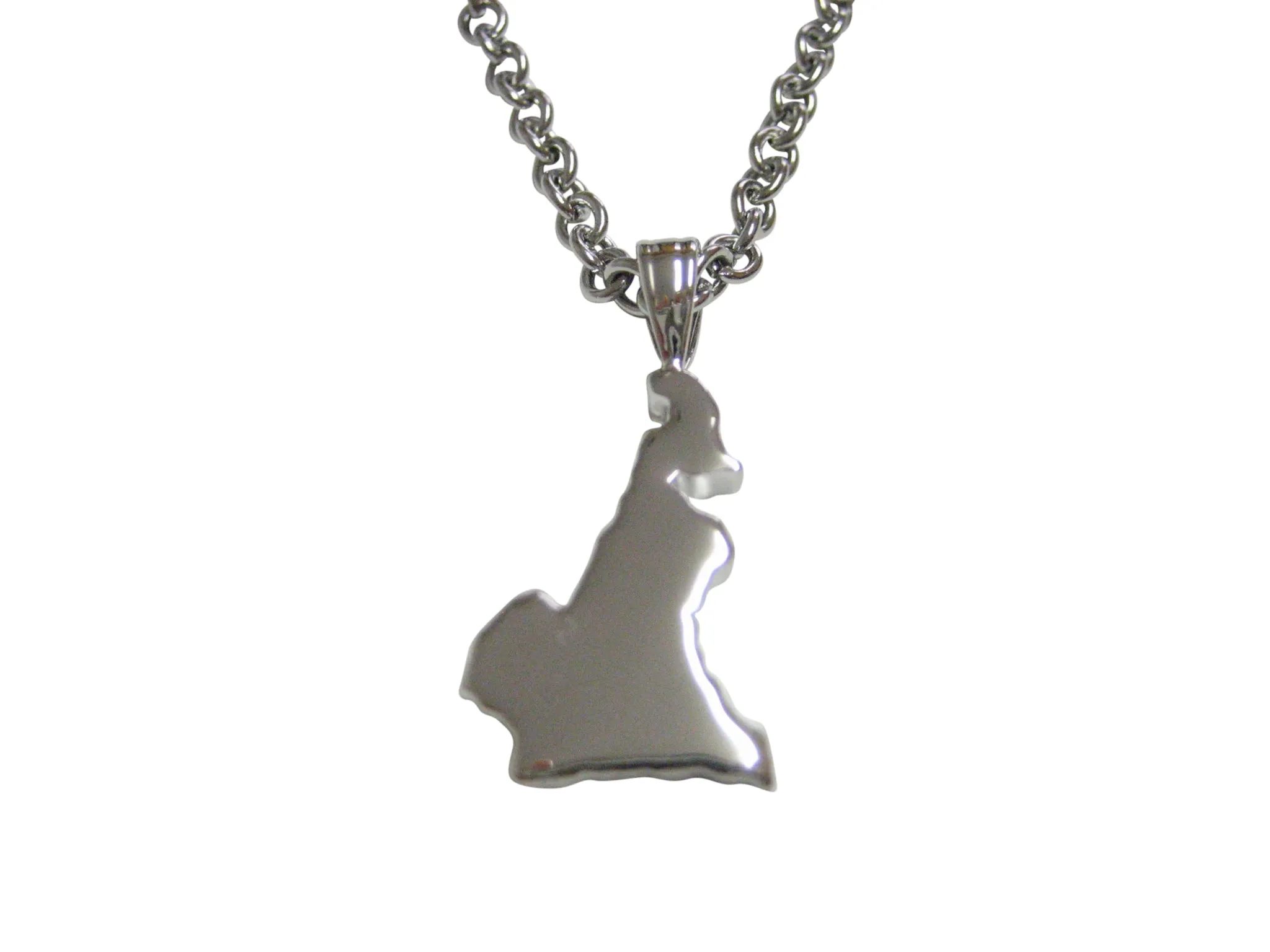 Cameroon Map Shape Pendant Necklace