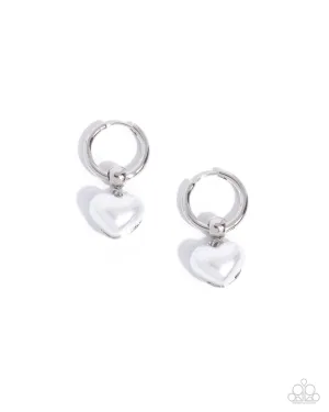 Carriage Chic White Earrings Paparazzi