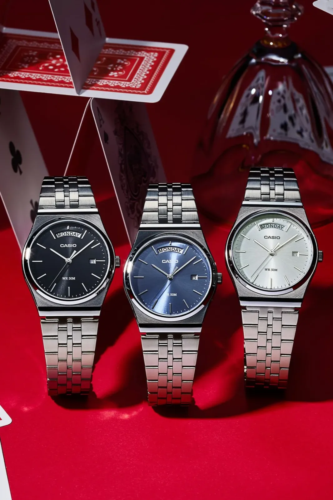CASIO VINTAGE MTPB146D-7A WATCH - SILVER