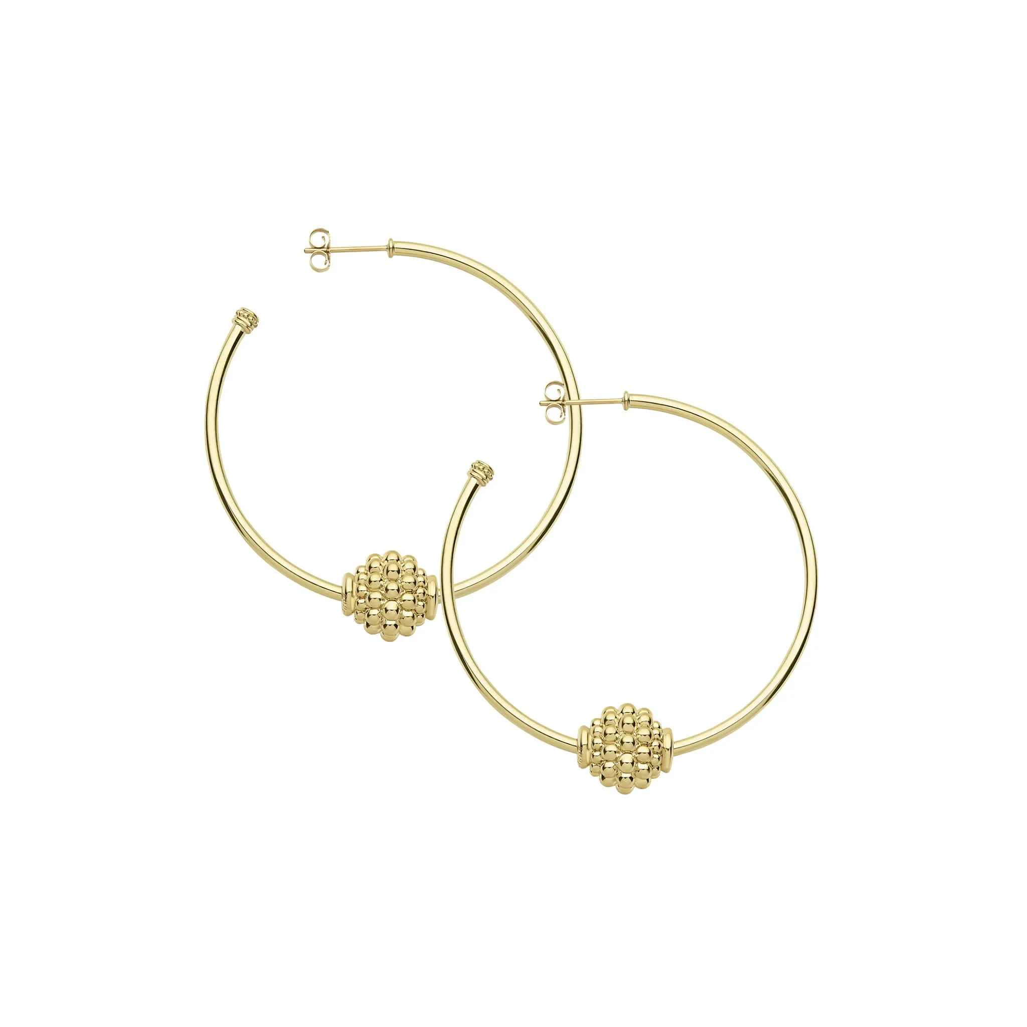 Caviar Gold Medium 18K Gold Caviar Ball Hoop Earrings