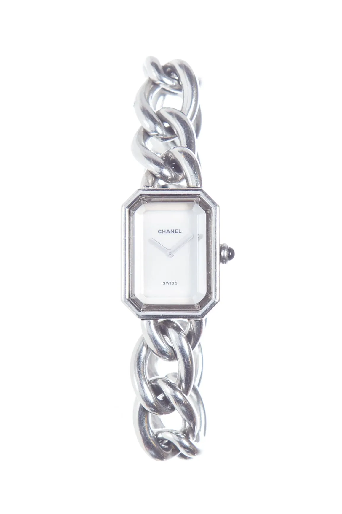 Chanel Silver and Mother of Pearl Premiere Chaine Gourmette Watch