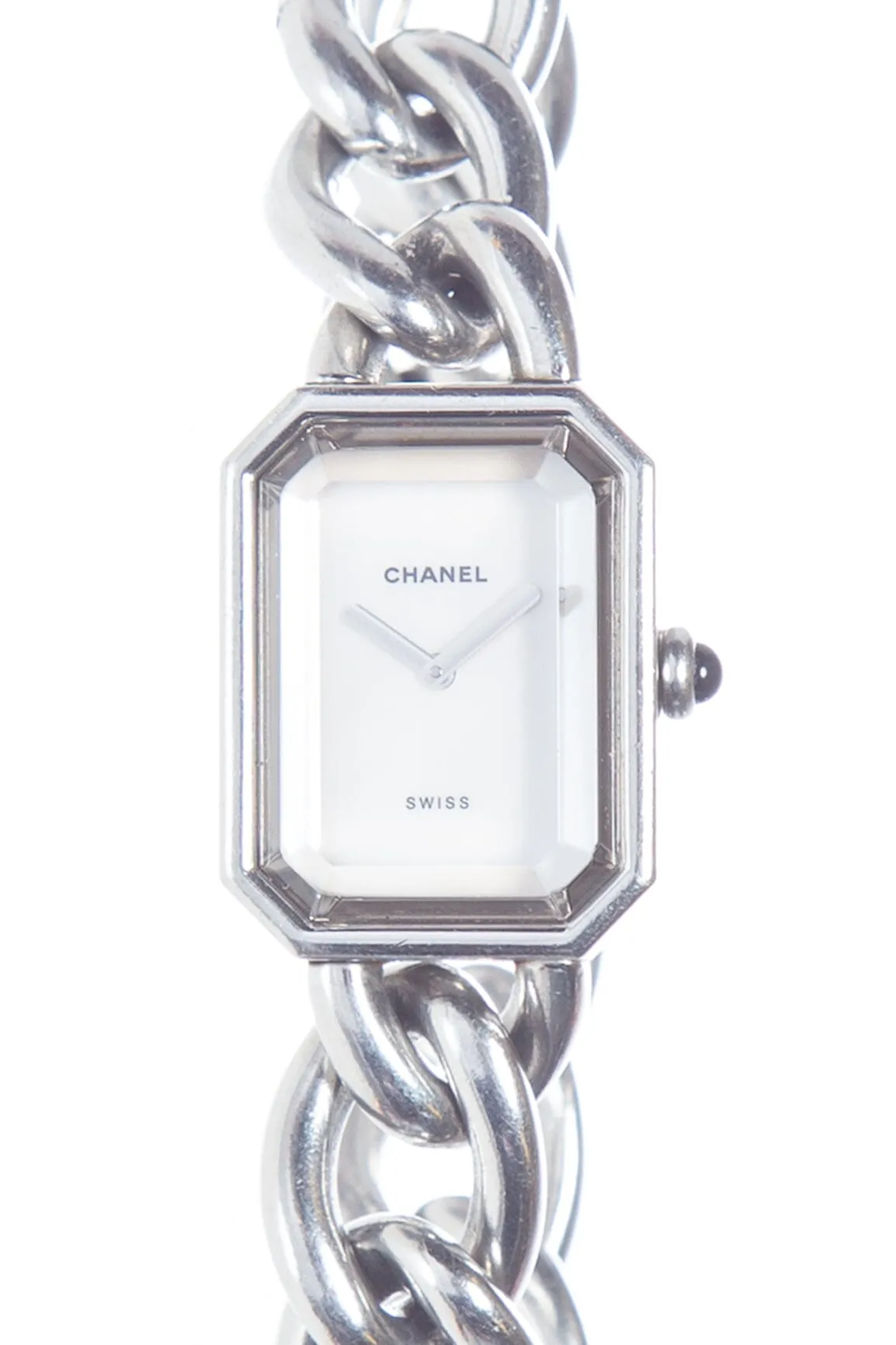 Chanel Silver and Mother of Pearl Premiere Chaine Gourmette Watch