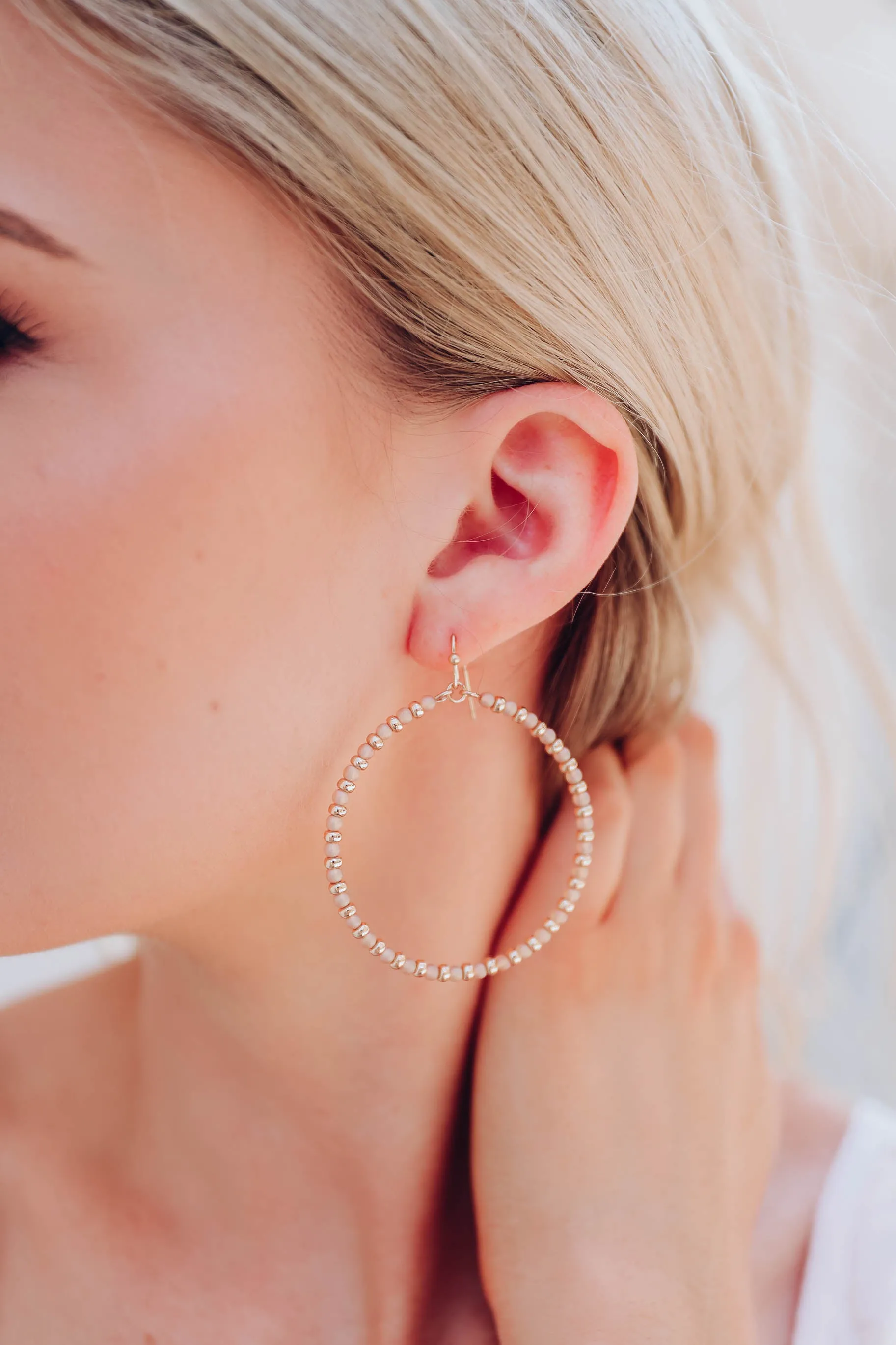 Charlise Hoop Earrings - Natural