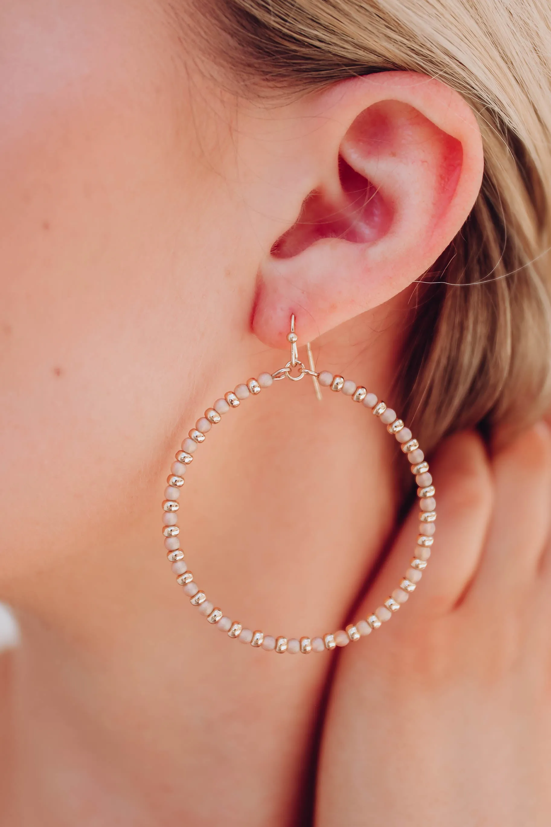 Charlise Hoop Earrings - Natural