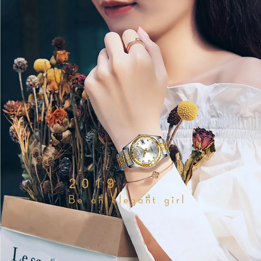 CHENXI Women Fashion Watches Ladies Gold Bracelet Wrist Watches Luxury Brand Gifts For Women Quartz Wristwatches Reloj Mujer