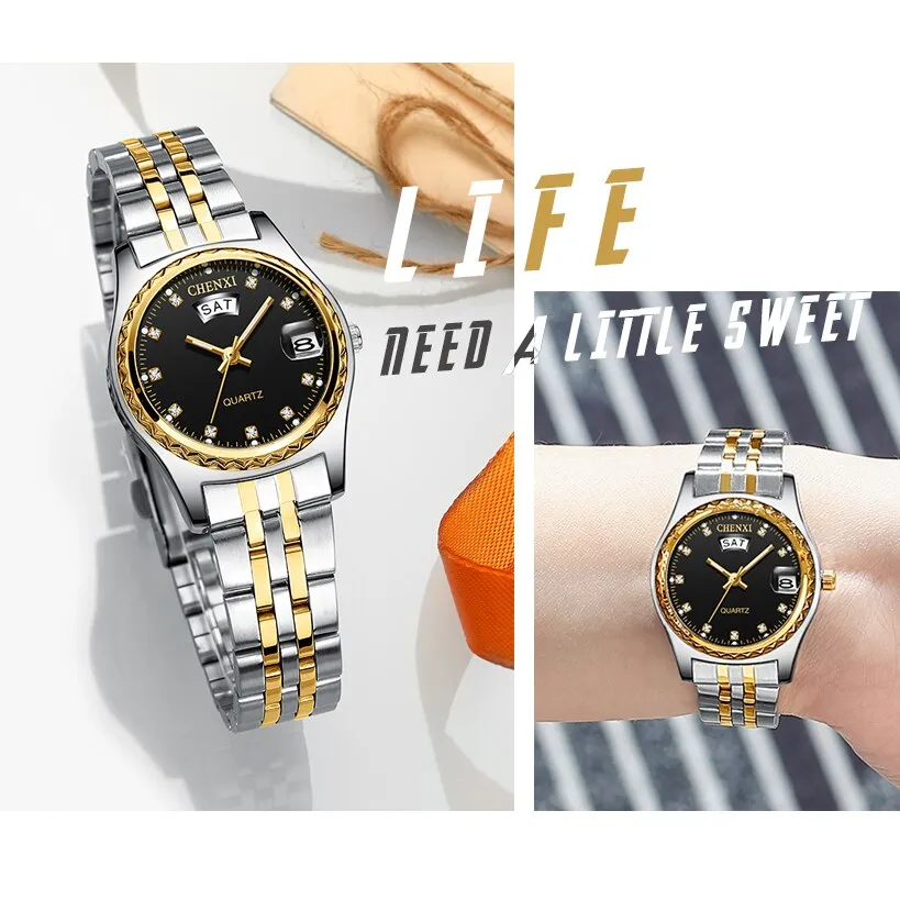 CHENXI Women Fashion Watches Ladies Gold Bracelet Wrist Watches Luxury Brand Gifts For Women Quartz Wristwatches Reloj Mujer