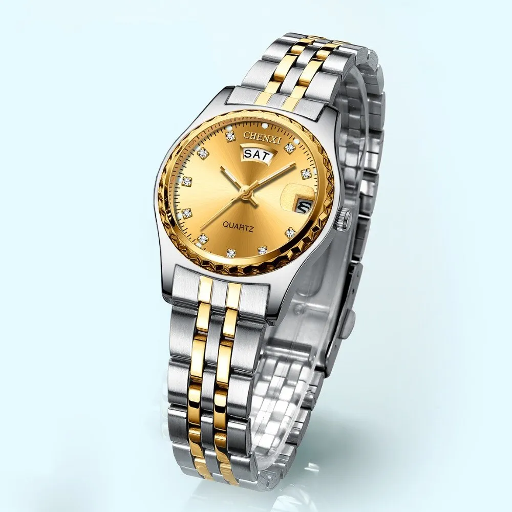 CHENXI Women Fashion Watches Ladies Gold Bracelet Wrist Watches Luxury Brand Gifts For Women Quartz Wristwatches Reloj Mujer