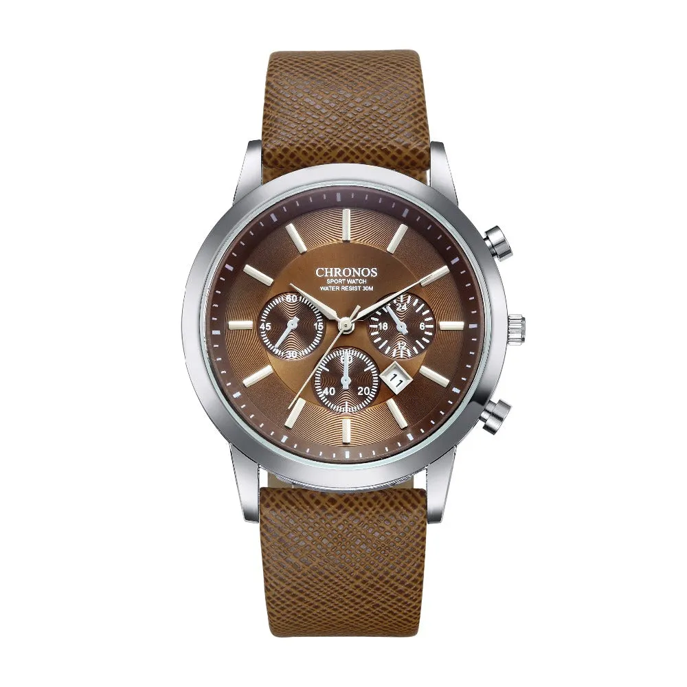 CHRONOS Watch Men Watch Auto Date Sport Mens Watches Top Brand Luxury Men's Watch Clock kol saati relogio masculino reloj hombre
