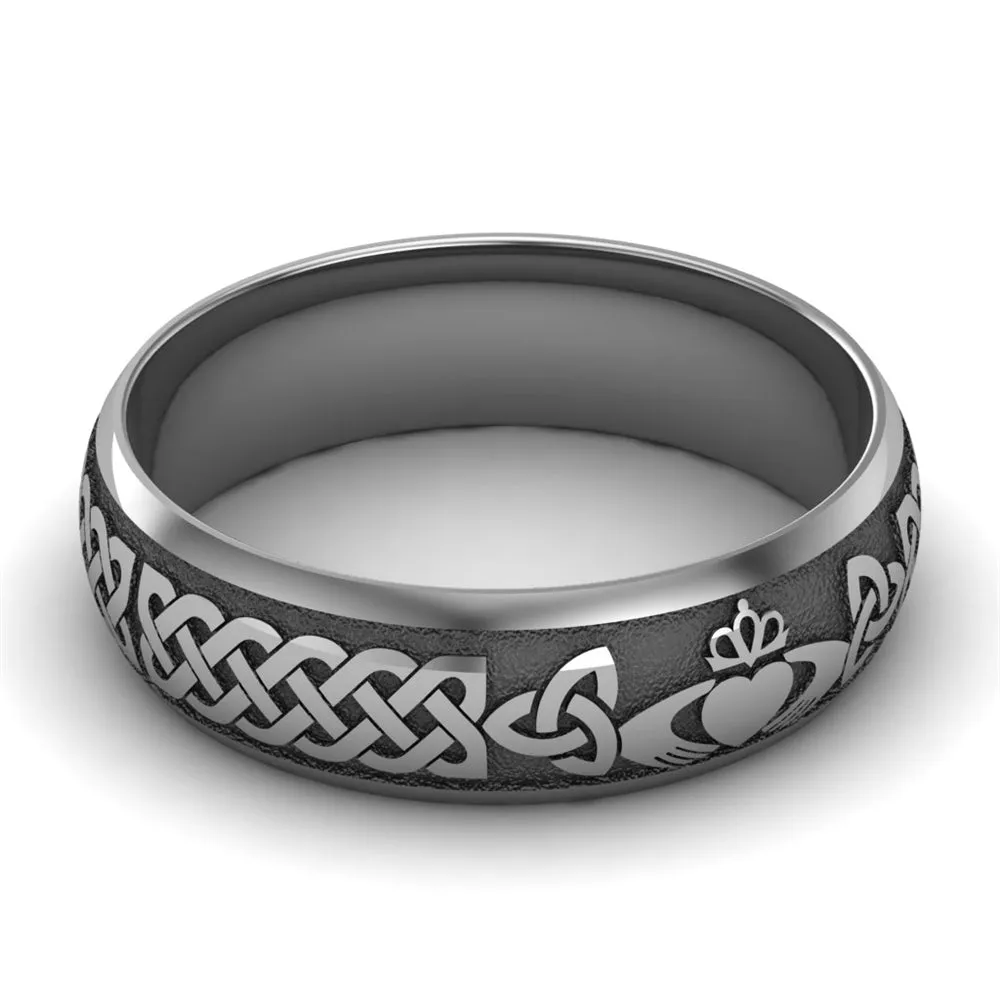 Claddagh Wedding Ring UCL1-TITAN6M - TITANIUM
