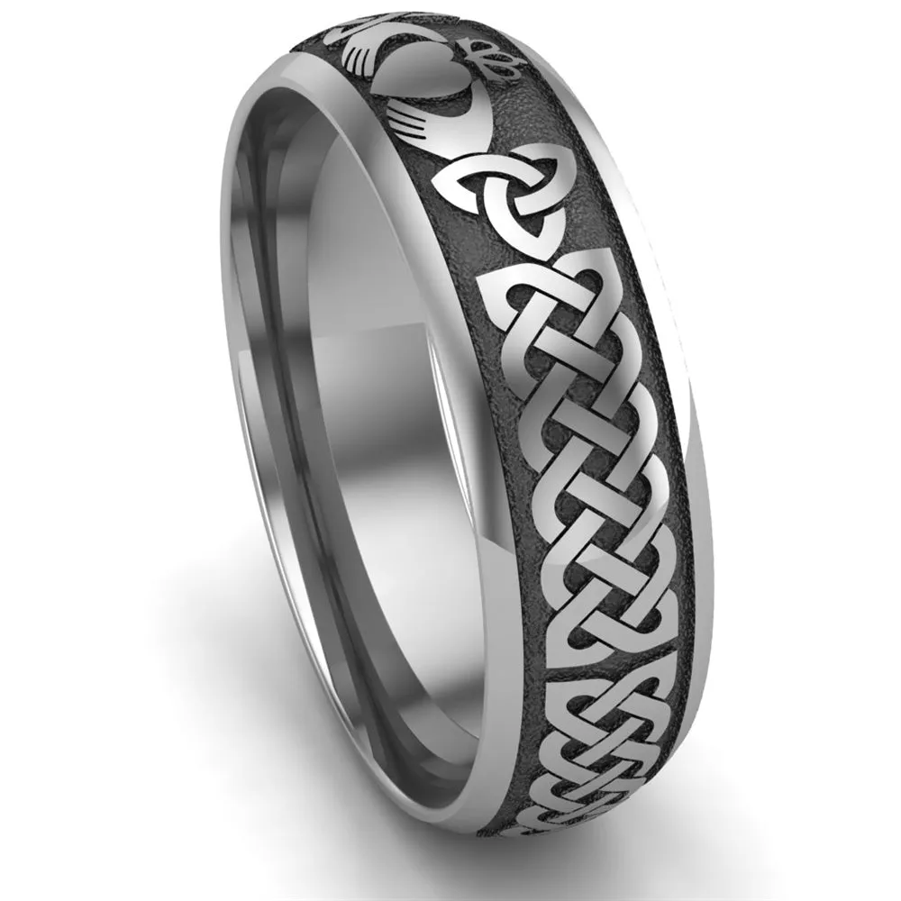Claddagh Wedding Ring UCL1-TITAN6M - TITANIUM
