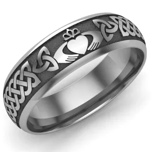 Claddagh Wedding Ring UCL1-TITAN6M - TITANIUM