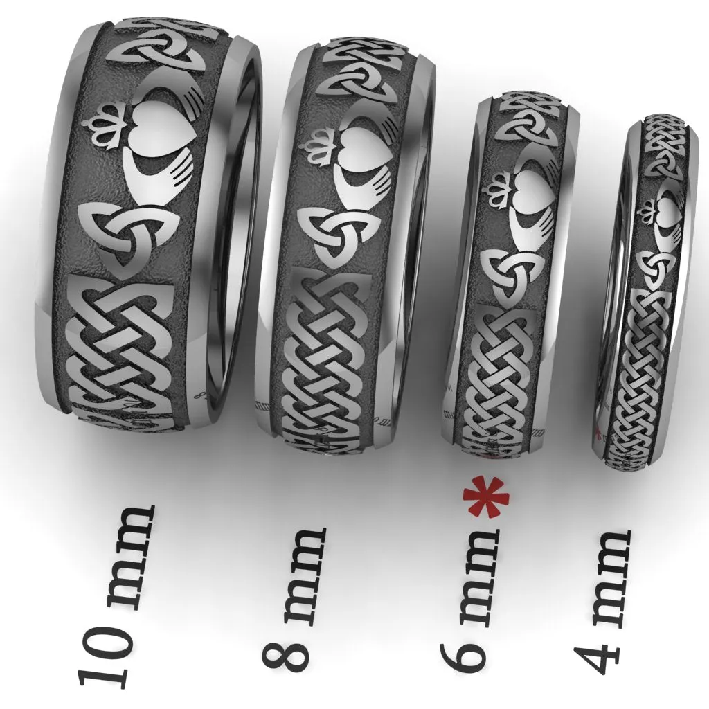 Claddagh Wedding Ring UCL1-TITAN6M - TITANIUM
