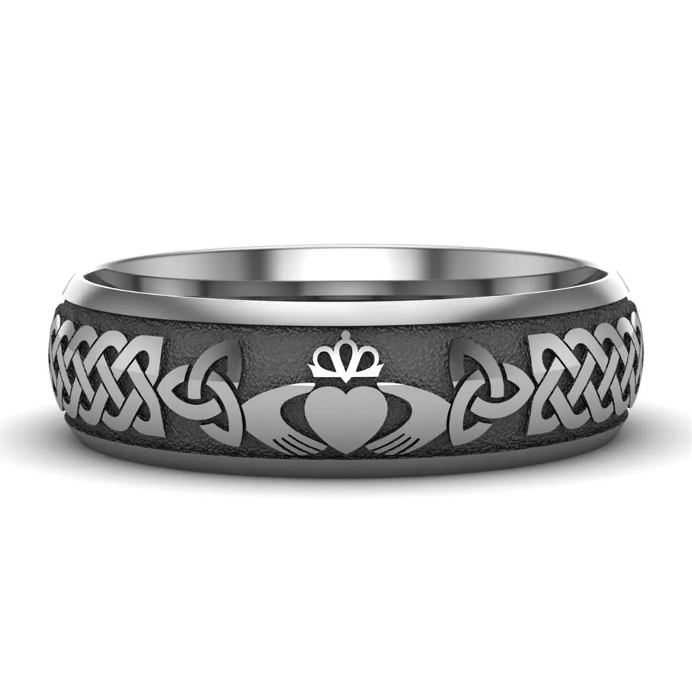 Claddagh Wedding Ring UCL1-TITAN6M - TITANIUM