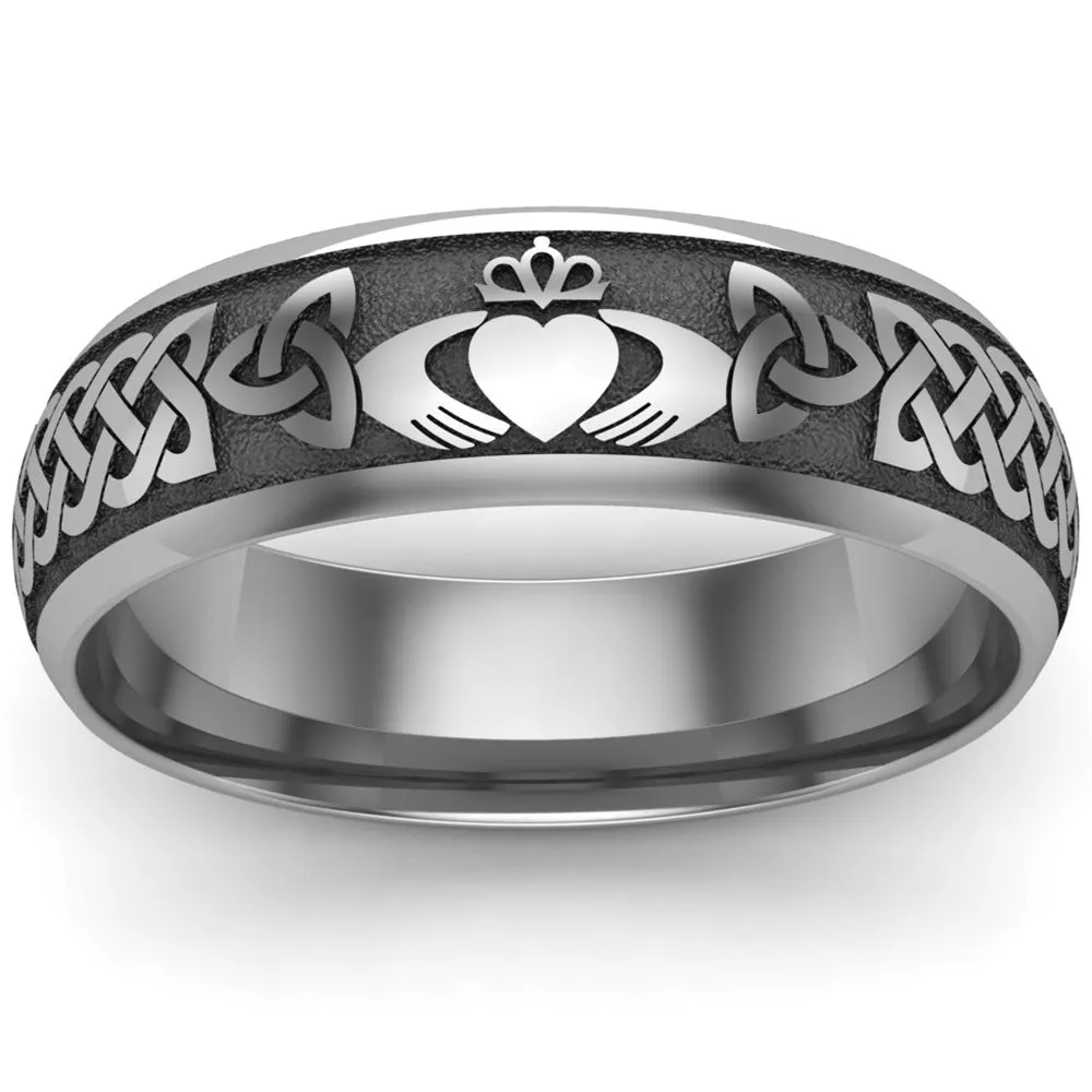 Claddagh Wedding Ring UCL1-TITAN6M - TITANIUM