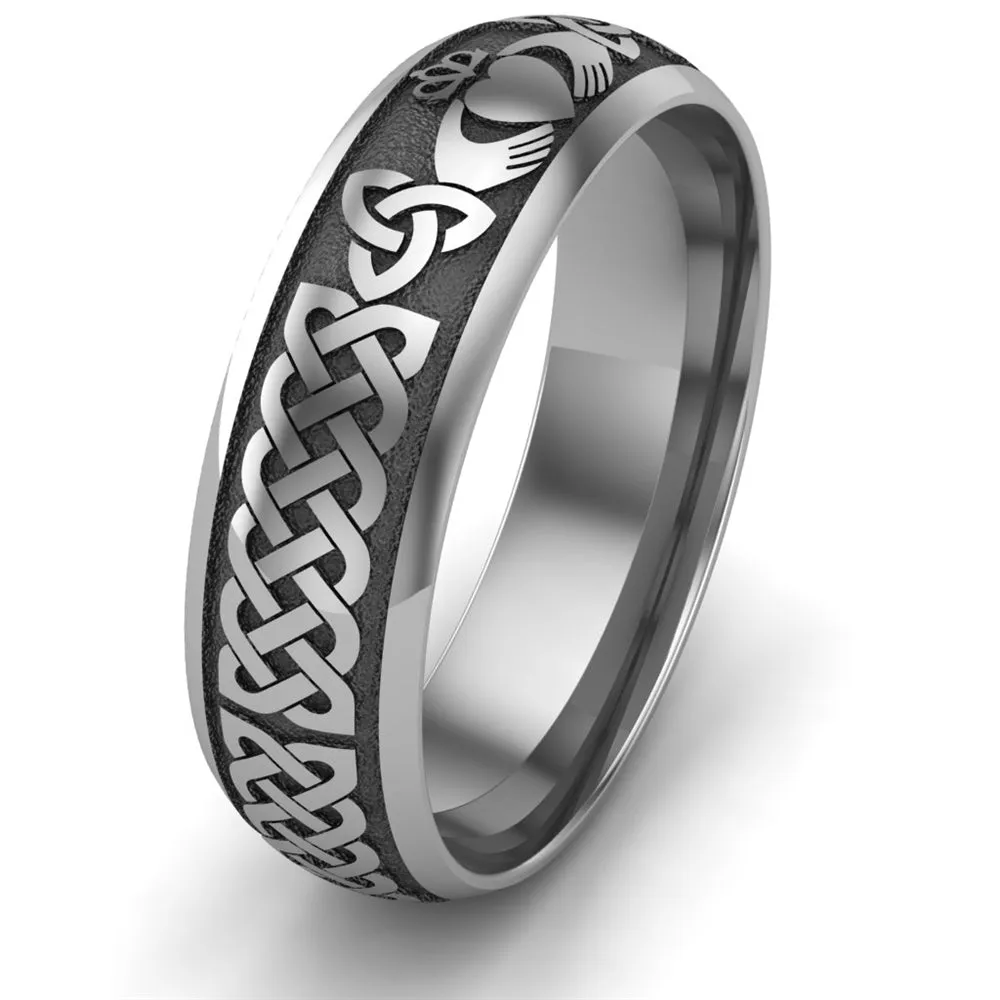 Claddagh Wedding Ring UCL1-TITAN6M - TITANIUM