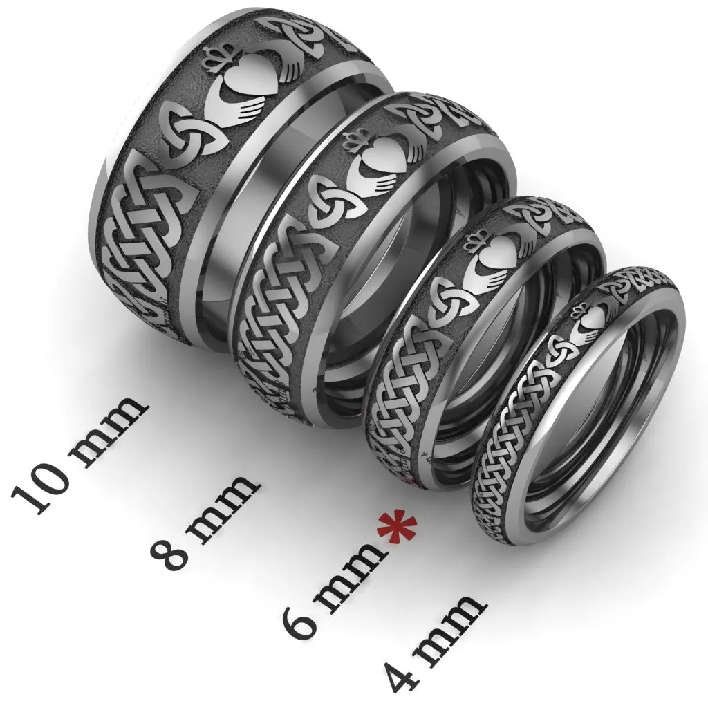 Claddagh Wedding Ring UCL1-TITAN6M - TITANIUM