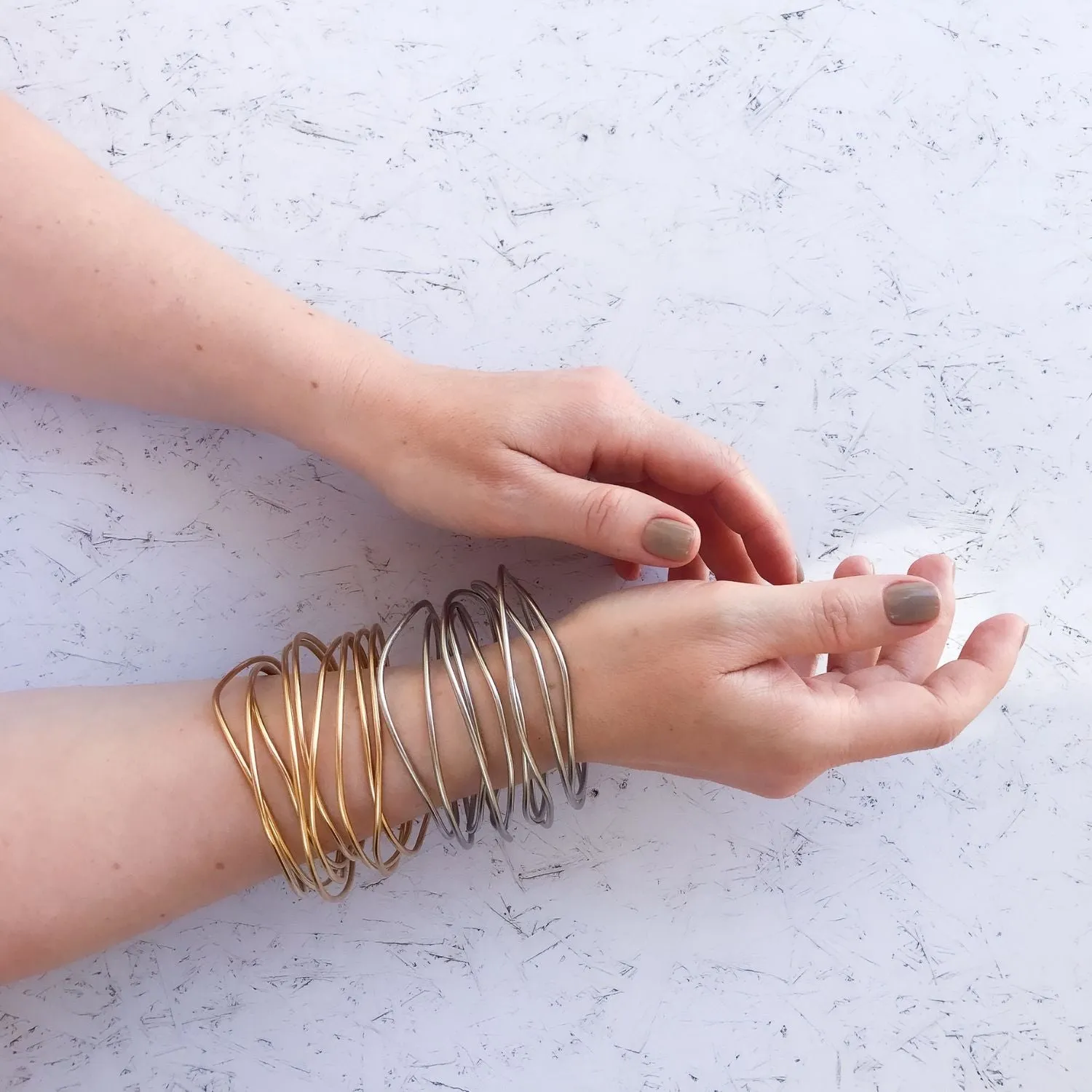 Claire sterling silver wire bracelet