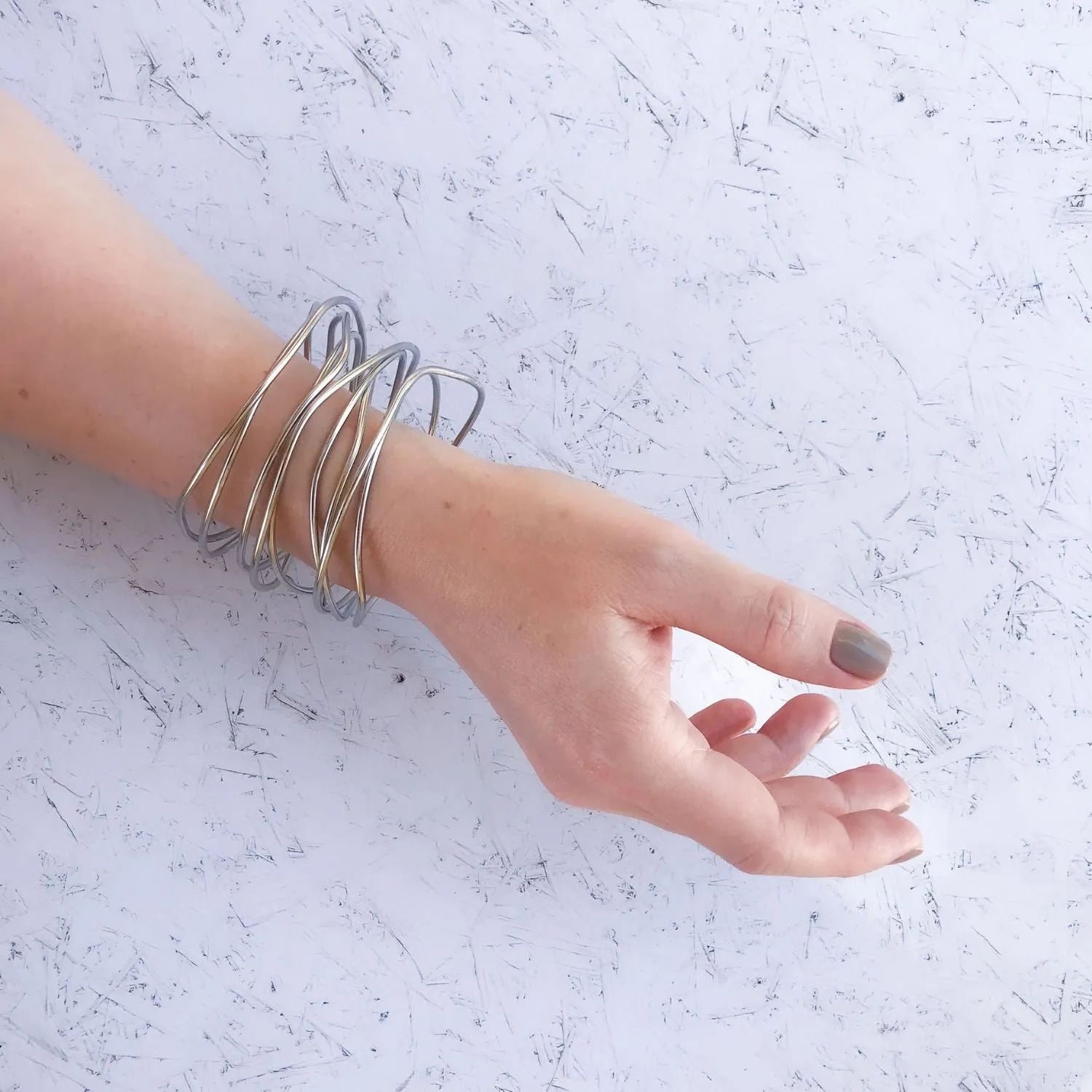 Claire sterling silver wire bracelet