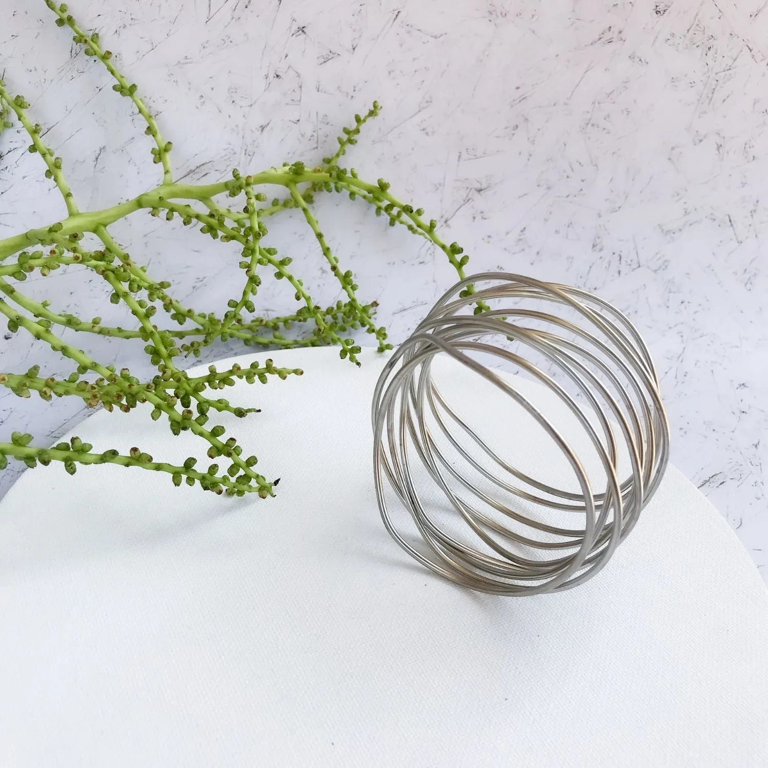 Claire sterling silver wire bracelet